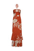 Sevillana Crepe Chine Dress / Orange Gladiolos